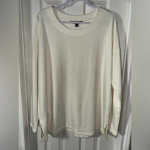 Banana Republic Off-White Round Neck Tunic